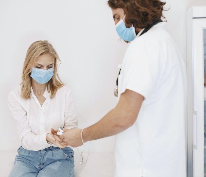 Doctor preparing for the medical examination procedure